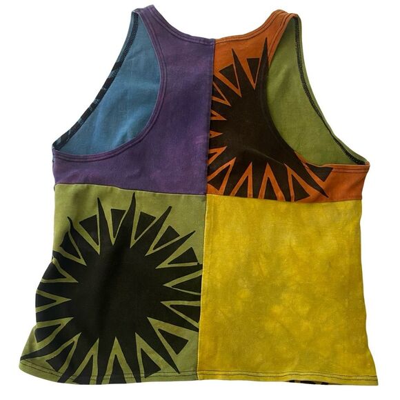 Colorful Patchwork Racer Back Top - Picture 2 of 4